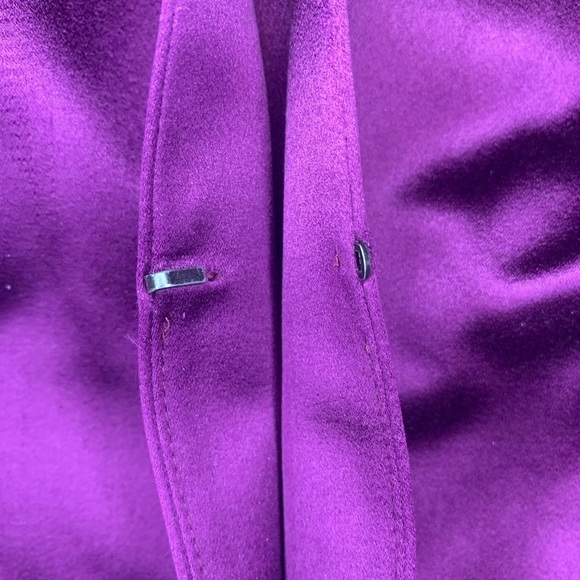 Akris Silk Amethyst Birdie Tuxedo Jacket/Blazer SZ US 12! - Picture 7 of 14